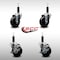 Service Caster 3.5'' SS Soft Rubber Wheel Swivel 1'' Expanding Stem Caster Set 2 Brakes, 4PK SCC-SSEX20S3514-SRS-2-TLB-2-1 - alternate 5